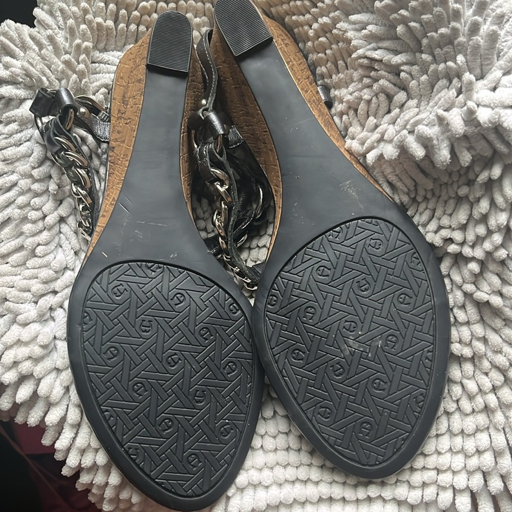 Etienne Aigner wedge sandals size 9 - Picture 2 of 3